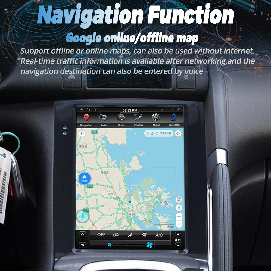 9.7inch VerticalScreen Android 13 Car Radio For Peugeot 3008 2009-2015 Multimedia System V