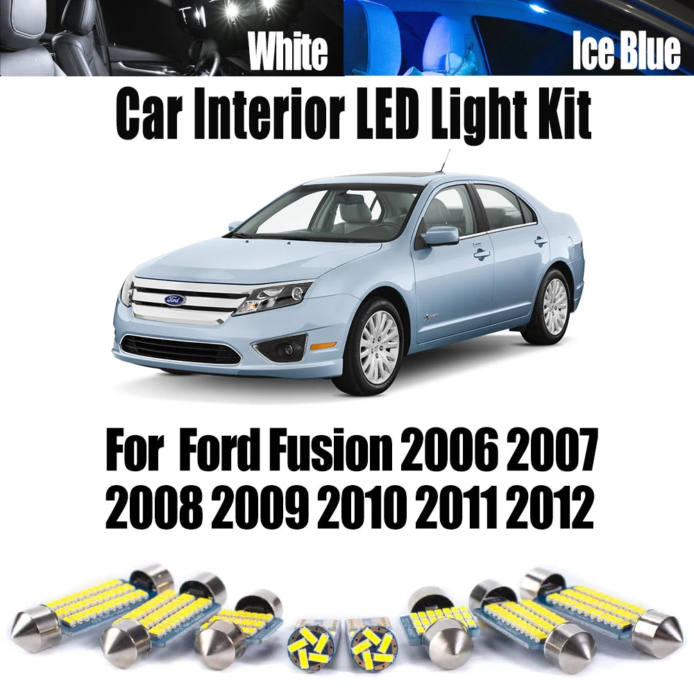 LED Interior Light Kit for Ford Fusion - Canbus Error-Free Bulbs | AUTOKITSHOP