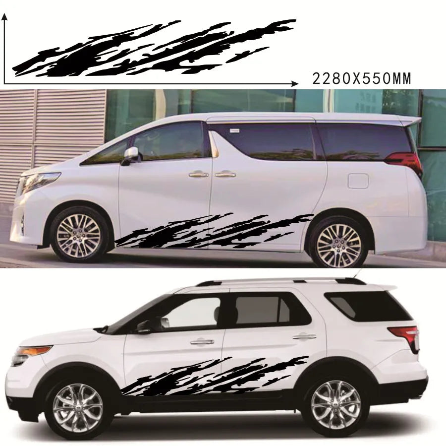 Black Car Decal Mud splash Graphics for Truck off-road 4x4 Side Door