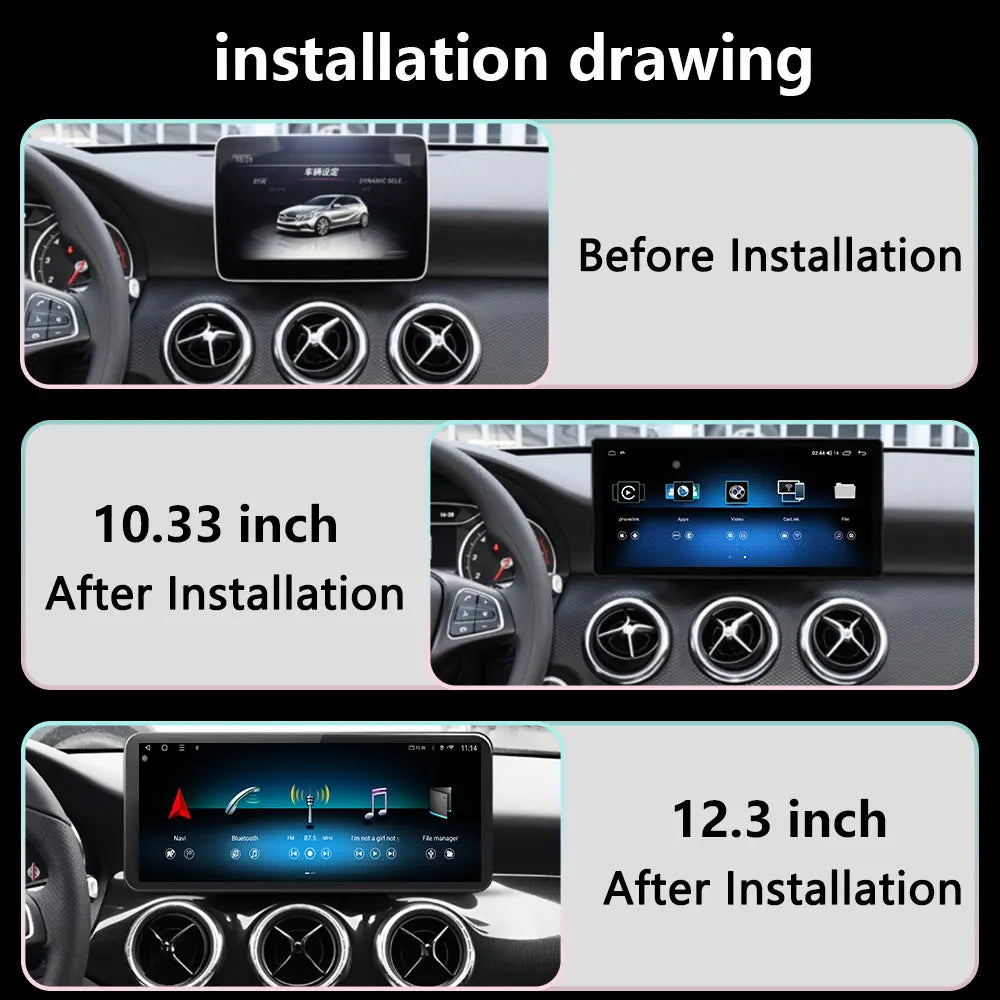 Wireless Carplay Suitable Android For Benz A Class 2013-2018 GLA Class 2015 - 2019 Car GPS