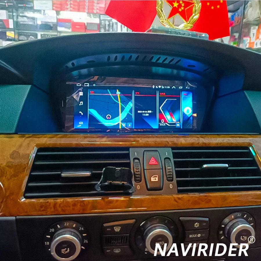 Navi 8.8inch Radio Android 14 GPS For Bmw 5 3 Series E60 E61 E63 E90 E91 E92 E93 Car Multi