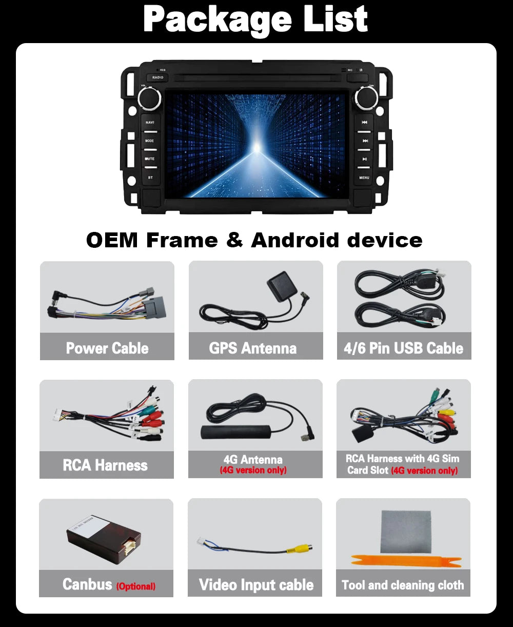 Android 15 Car Radio For GMC Chevrolet Silverado Sierra Impala Traverse Yukon Acadia Savan