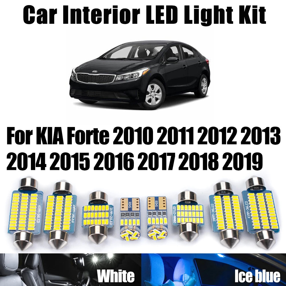 LED Interior Light Kit for KIA Forte 2010-2016 - Canbus Dome Map Door Trunk Bulbs | AUTOKITSHOP