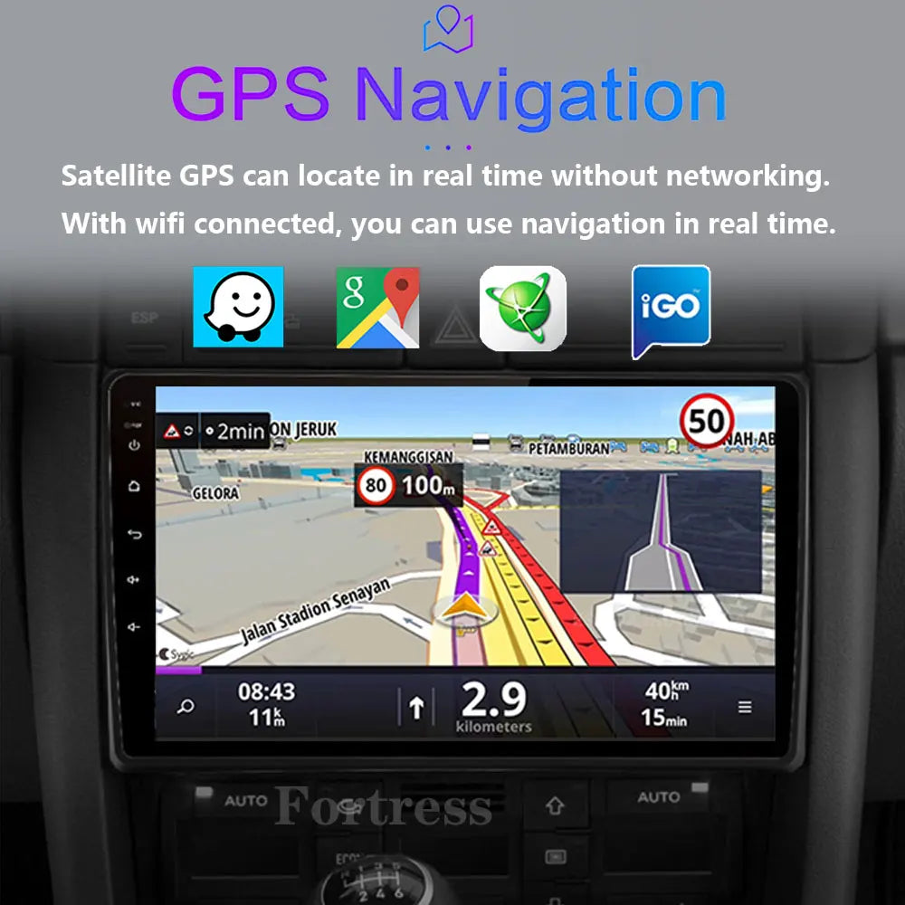 Android 16 For Audi A4 2000-2009 S4 B6 B7 RS4 Seat Exeo RS4 2 Din Car Radio Video Multimed
