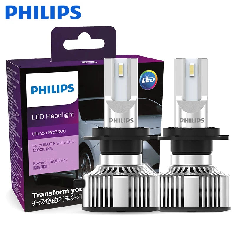 Philips LED H7 Headlight 12V/24V 4200K 5700K 6000K 6500K Bright White Auto Headlight LED L
