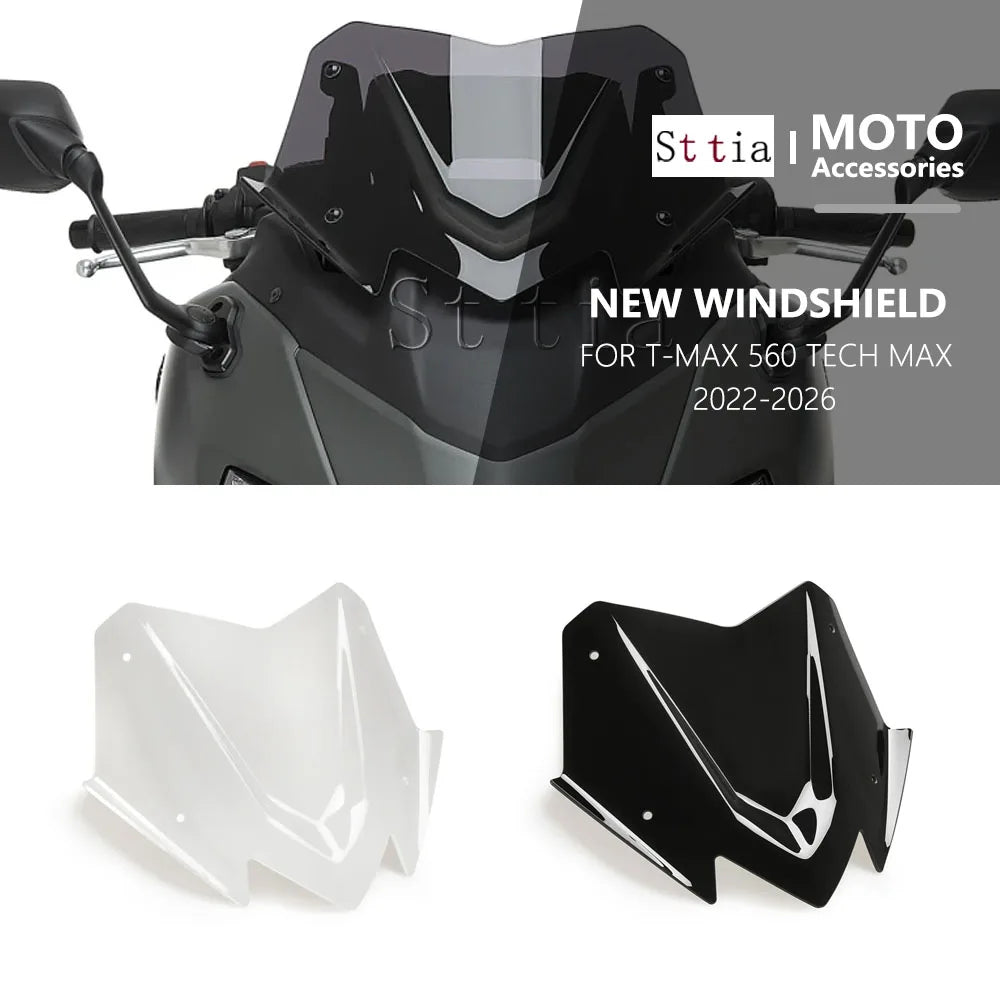 Motorcycle V-Tech Line Sport Windshield Windscreen Deflector Fairing Cover Fit for YAMAHA TMAX56 - Automotive LED Light