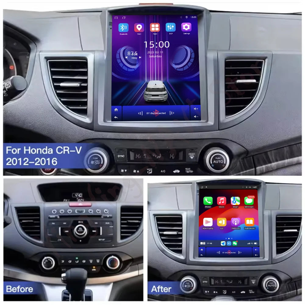 9.7 lnch Android 16 For Honda CRV 2012-2016 GPS Car Radio IPS Touch Screen GPS Navigation