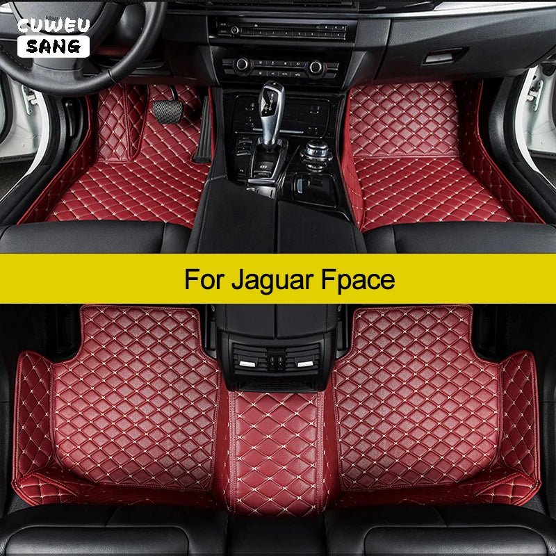 CUWEUSANG Custom Car Floor Mats For Jaguar Fpace F-PACE 2015-2023 Auto Carpets Foot Coche  | AUTOKITSHOP