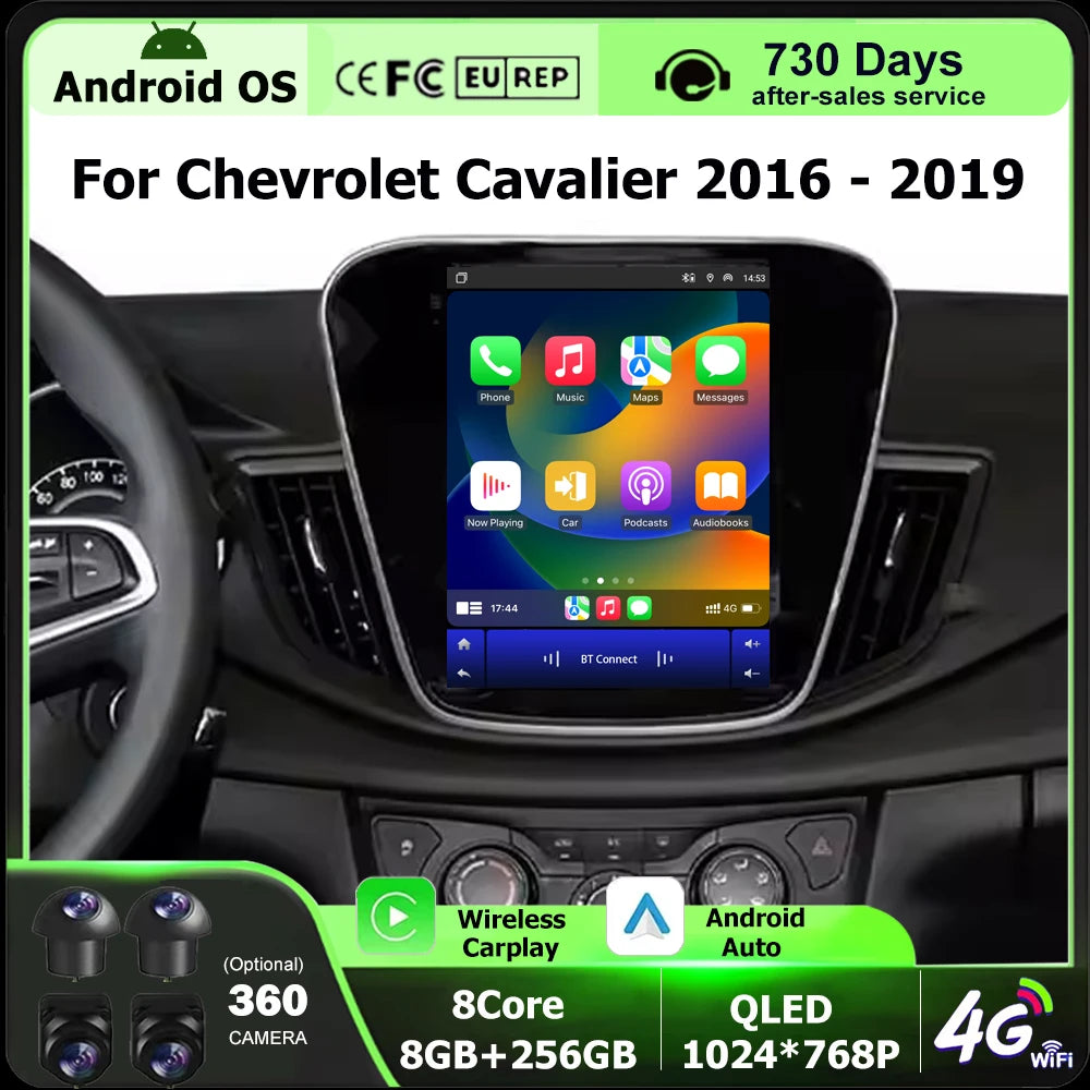 9.7'' Android 16 Auto For Chevrolet Cavalier 2016 2017 2018 2019 Car Radio Multimedia Vide