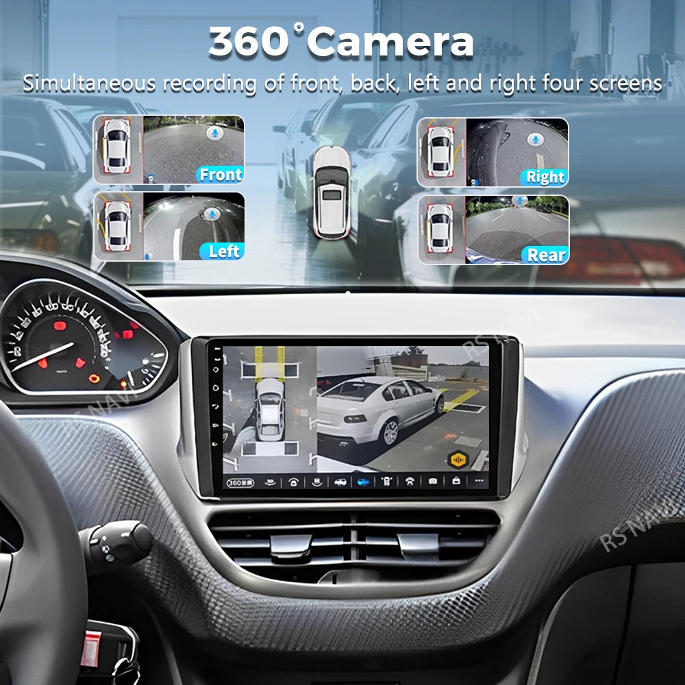 Android 16 For Peugeot 208 2008 2012-2018 2K QLED Android Car Radio Multimedia Video Playe