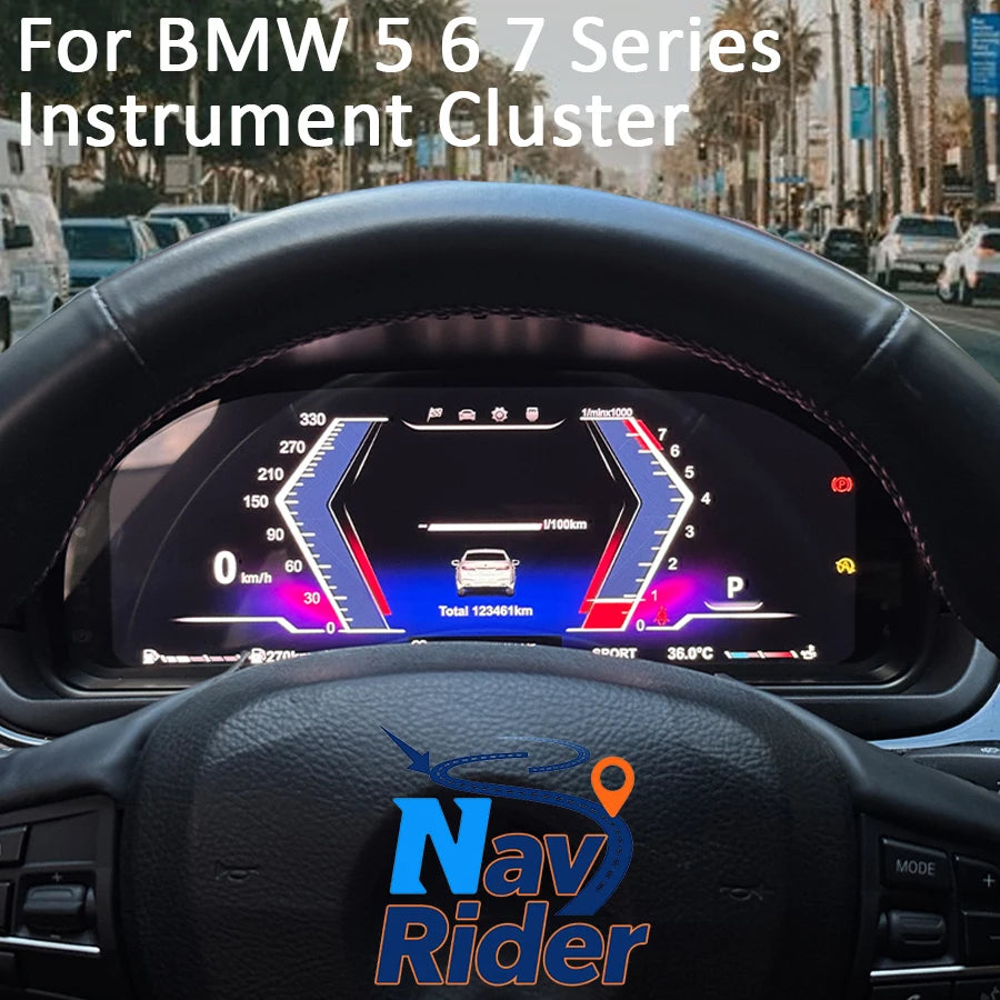 12.3inch LCD Dashboard Panel For BMW 5 6 7 Series GT Instrument Cluster