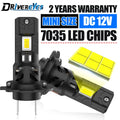 H7 LED Light CANbus 12PCS 7035 CSP Led Headlamp Wireless Turbo 1:1 Mini Size Universal 600