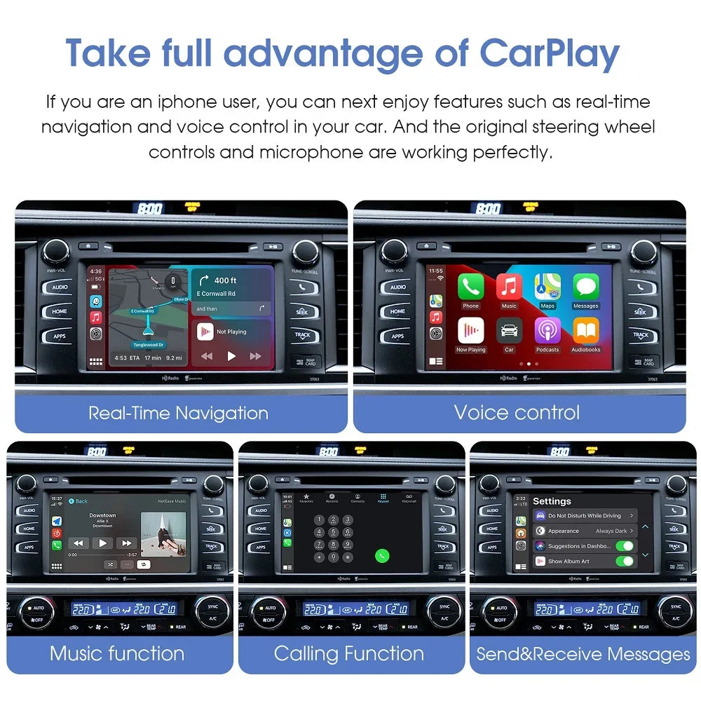 Wireless Carplay Android Auto For Toyota Touch2/Entune2.0 system For TOYOTA Corolla Camry