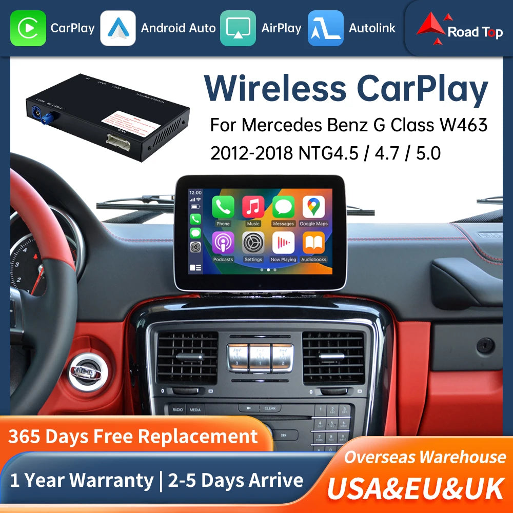 Road Top Wireless CarPlay for Mercedes Benz G Class W463 2012-2018 with Android Auto Inter | AUTOKITSHOP