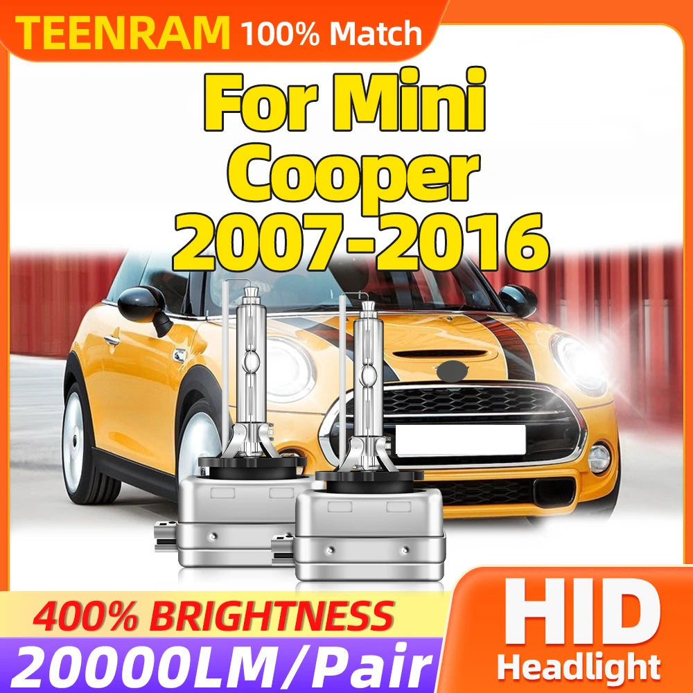 6000K HID Xenon Lamp Bulbs 20000LM Xenon Headlights 6000K Car Headlamp For Mini Cooper 200