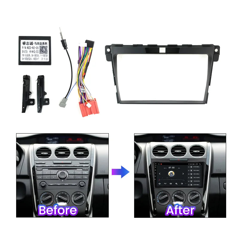For Mazda CX7 Mazda CX-7 2008-2015 Radio Dashboard Panel Multimedia Player Frame Power Cor | AUTOKITSHOP