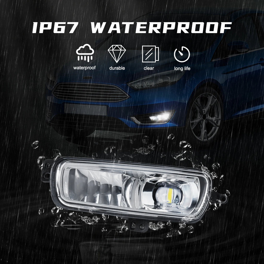 Led Fog Lamps For Ford Focus 2015 2016 2017 2018 Daytime Running Light DRL Front Driving D | AUTOKITSHOP