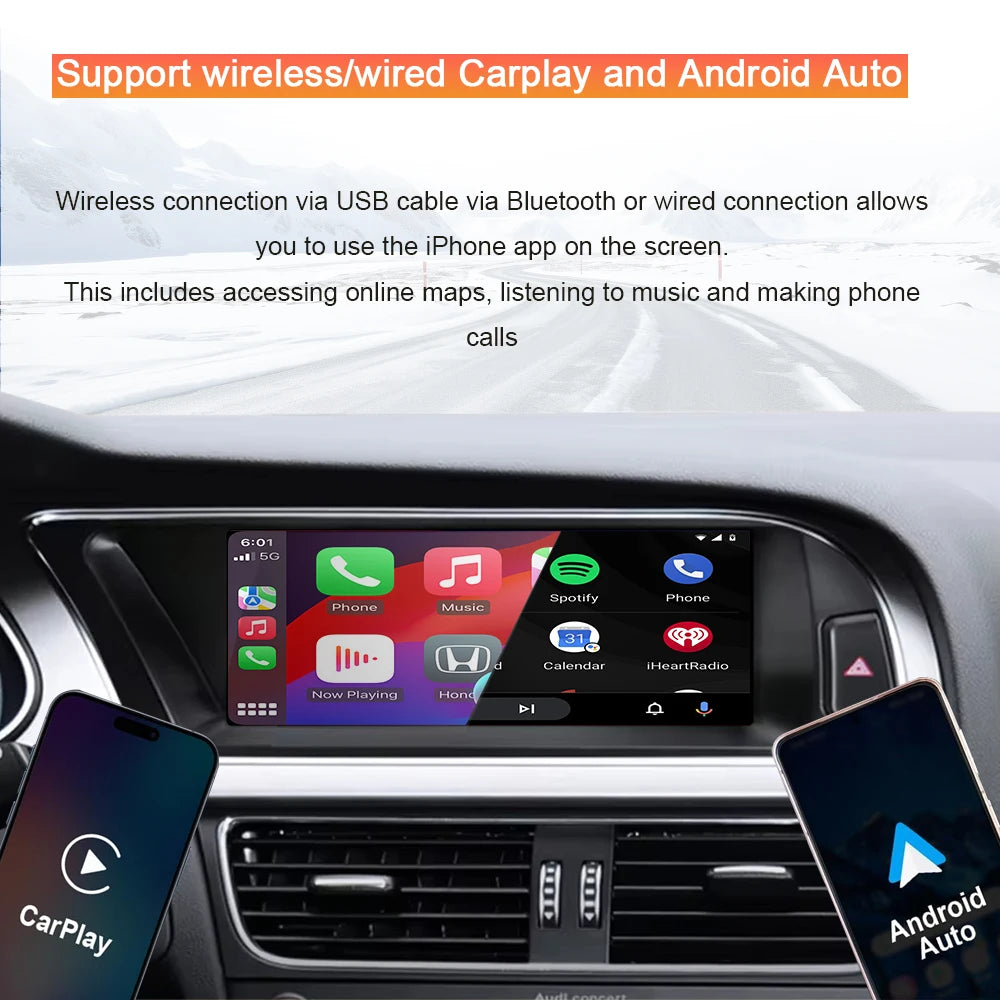 8.8inch Head Unit Android 14 For Audi A4 A8 2009 2010 2011 - 2012 Car Multimedia Radio Pla