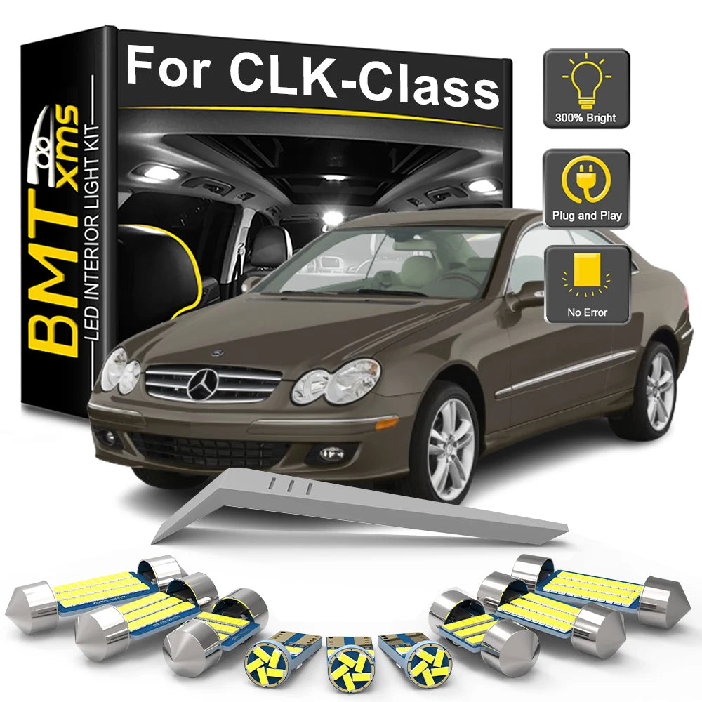 LED Interior Light Kit for Mercedes Benz CLK Class W209 C209 W208 C208 A209 A208 1998-2008 - Canbus Dome Map Door Tru...