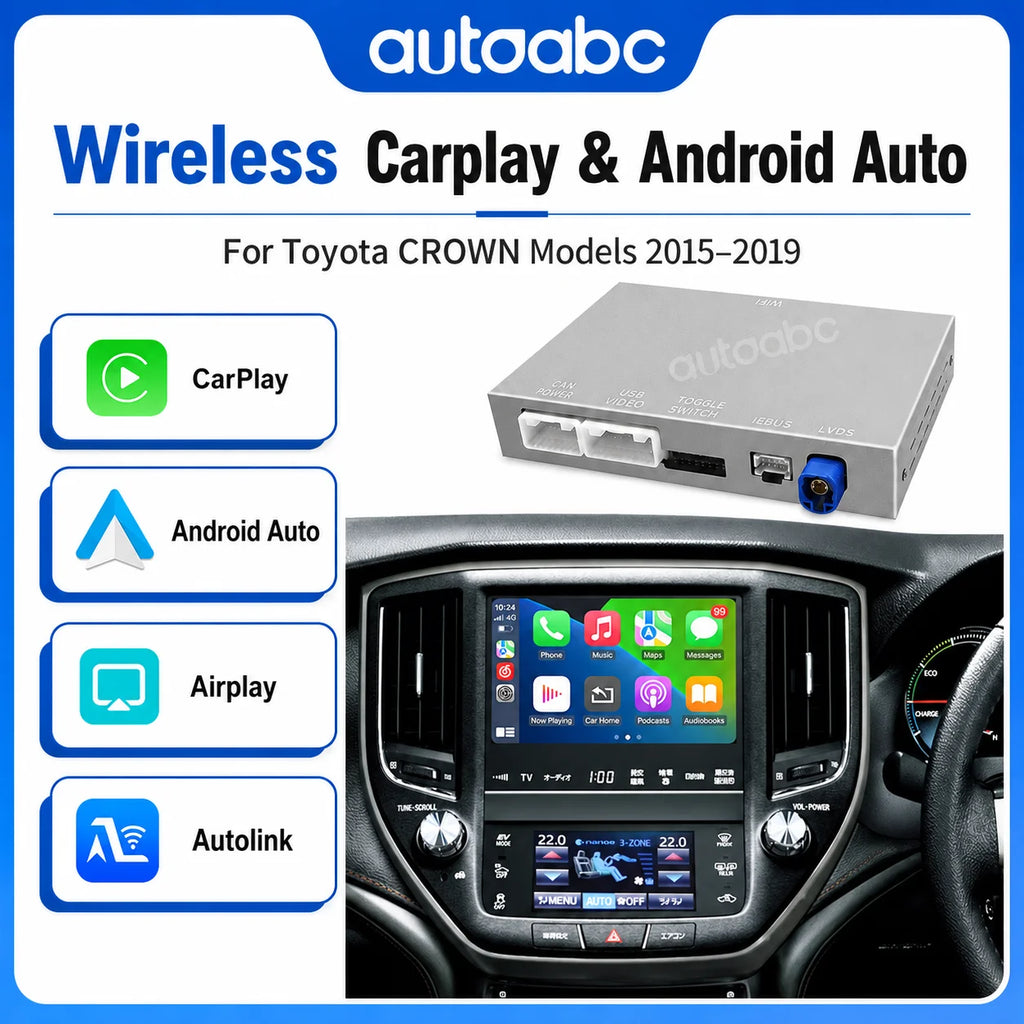 Wireless CarPlay Android Auto for For Toyota Crown 8inch Screen 2015-2019 with Car Play Ai | AUTOKITSHOP
