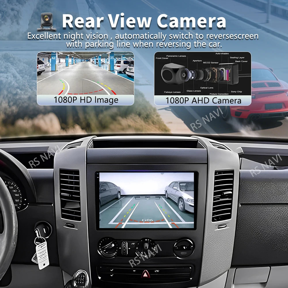 Android 16 For Benz Sprinter Volkswagen Crafter 2006 - 2016 2K QLED Android Car Radio Mult