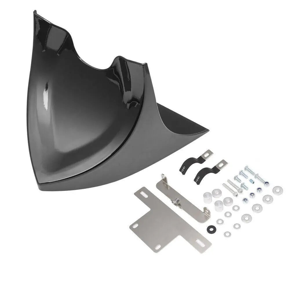Motorcycle Gloss Black Chin Lower Fairing Front Spoiler Air Dam Cover For Harley Touring Fatboy  - Automotive LED Light