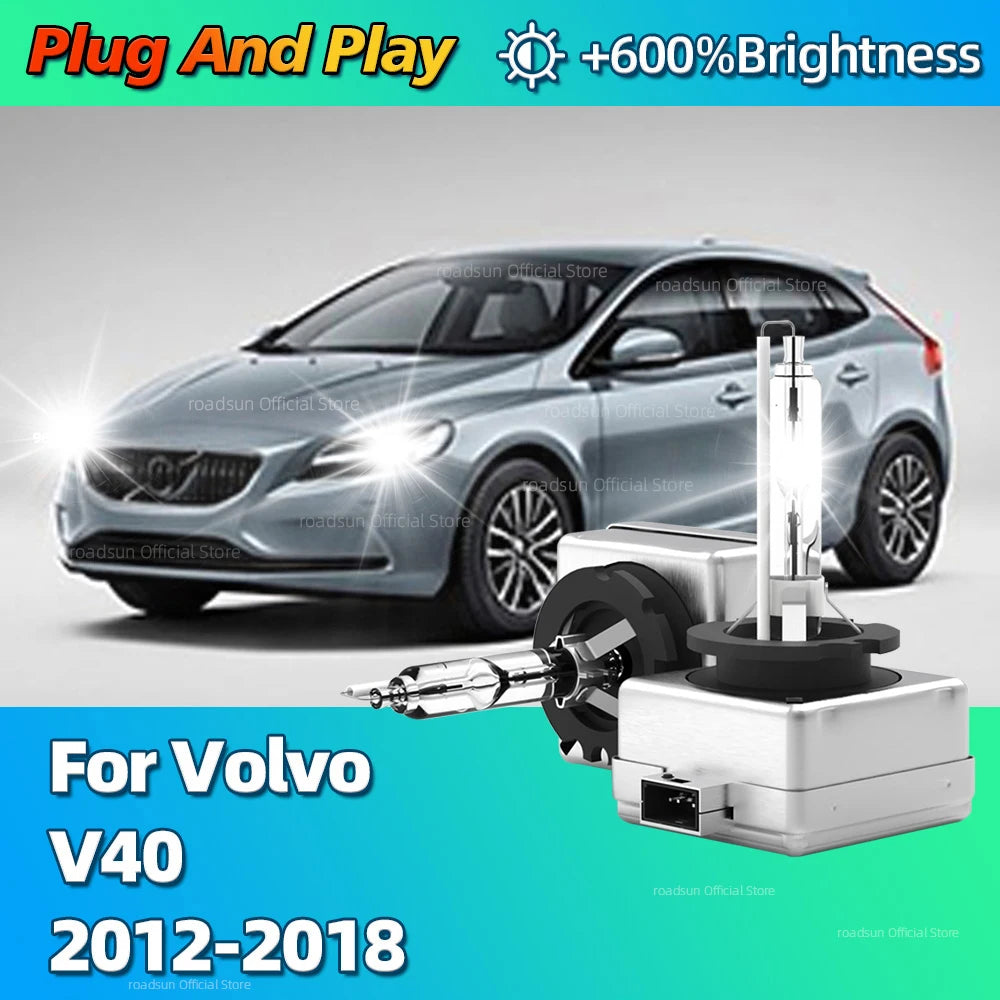 D3S 35W Xenon Car Headlight Replacement Bulb 6000K HID Headlamp For Volvo V40 2012 2013 20