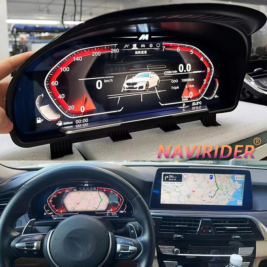 Car LCD Instrument For BMW 5 Series X5 7series F10 F15 F01 LCD panel cluster map Multiple