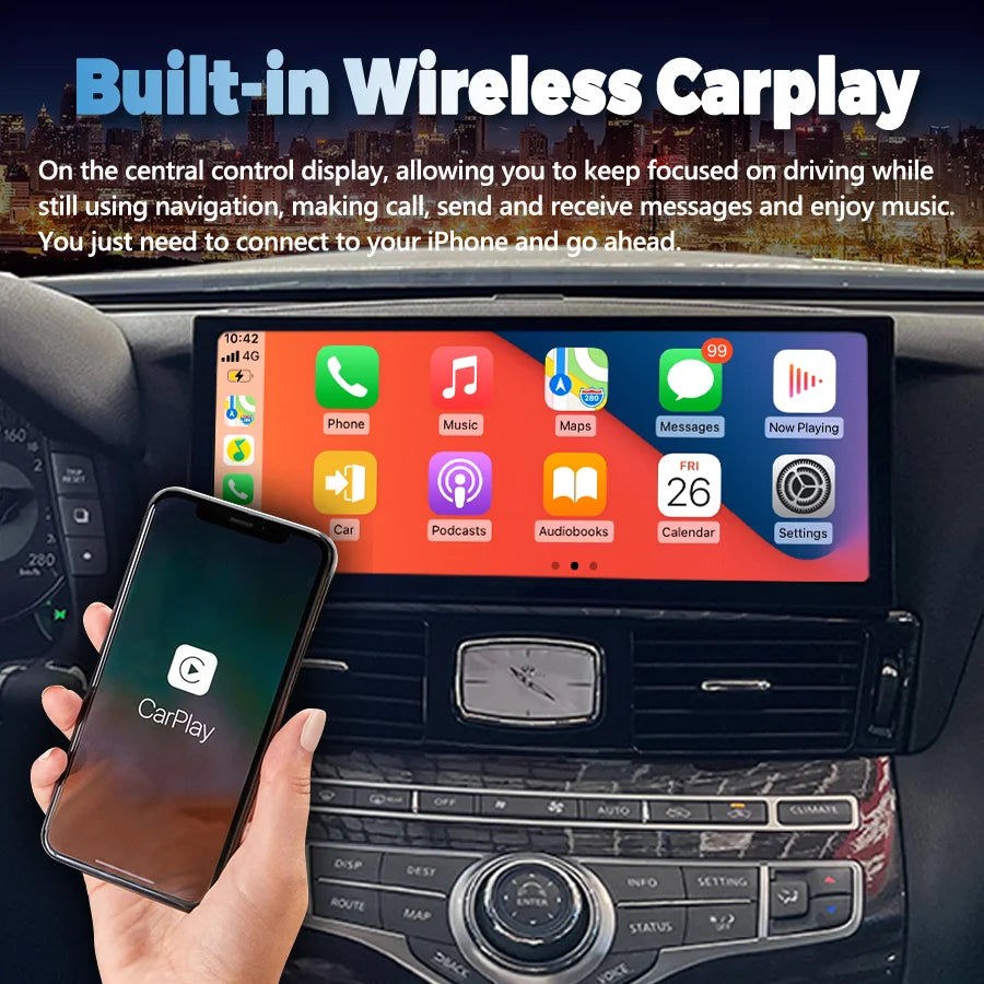 12.3inch Android Navigation Stereo For Infinit Q70 Q70L M25 M35 2011-2019 GPS Bluetooth Ca