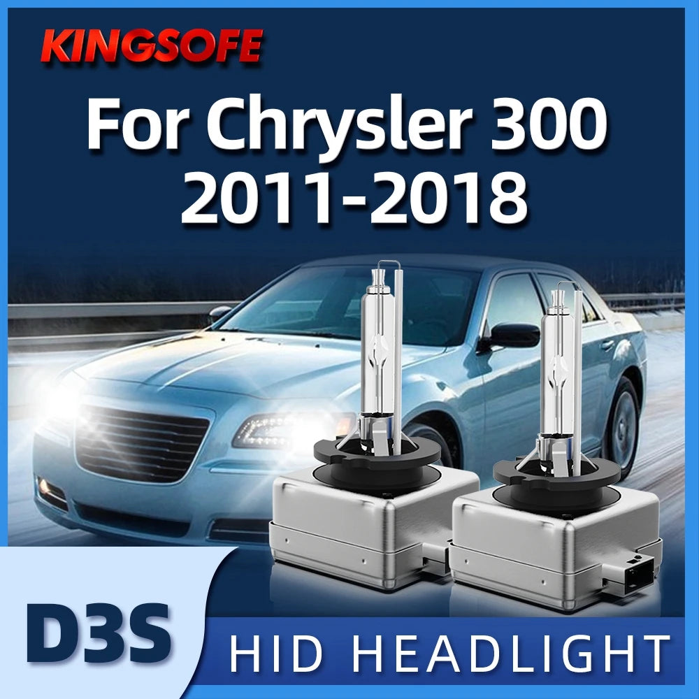 Car Light D3S Xenon HID Headlights 35W 6000K High Low Beam Bulb Fit For Chrysler 300 2011