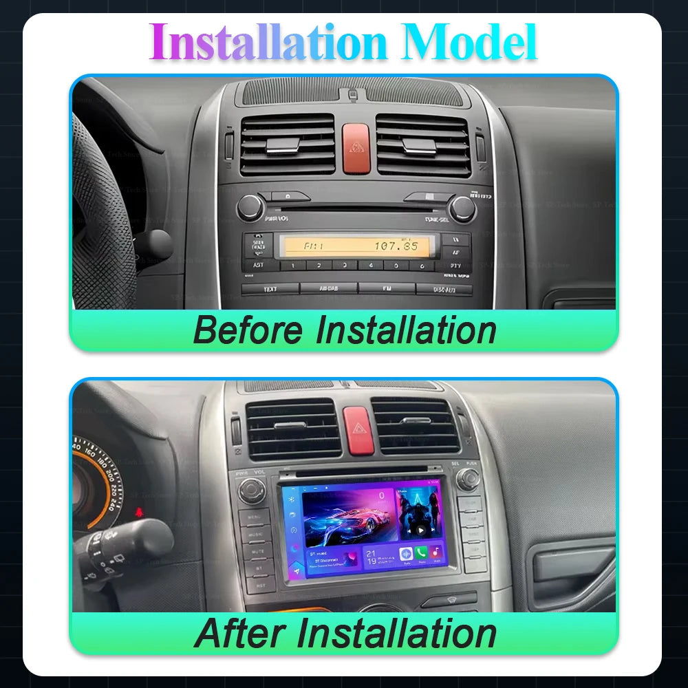 Android 16 For Toyota Auris Corolla 2006-2012 Car Radio Wireless Carplay Multimedia Video  | AUTOKITSHOP