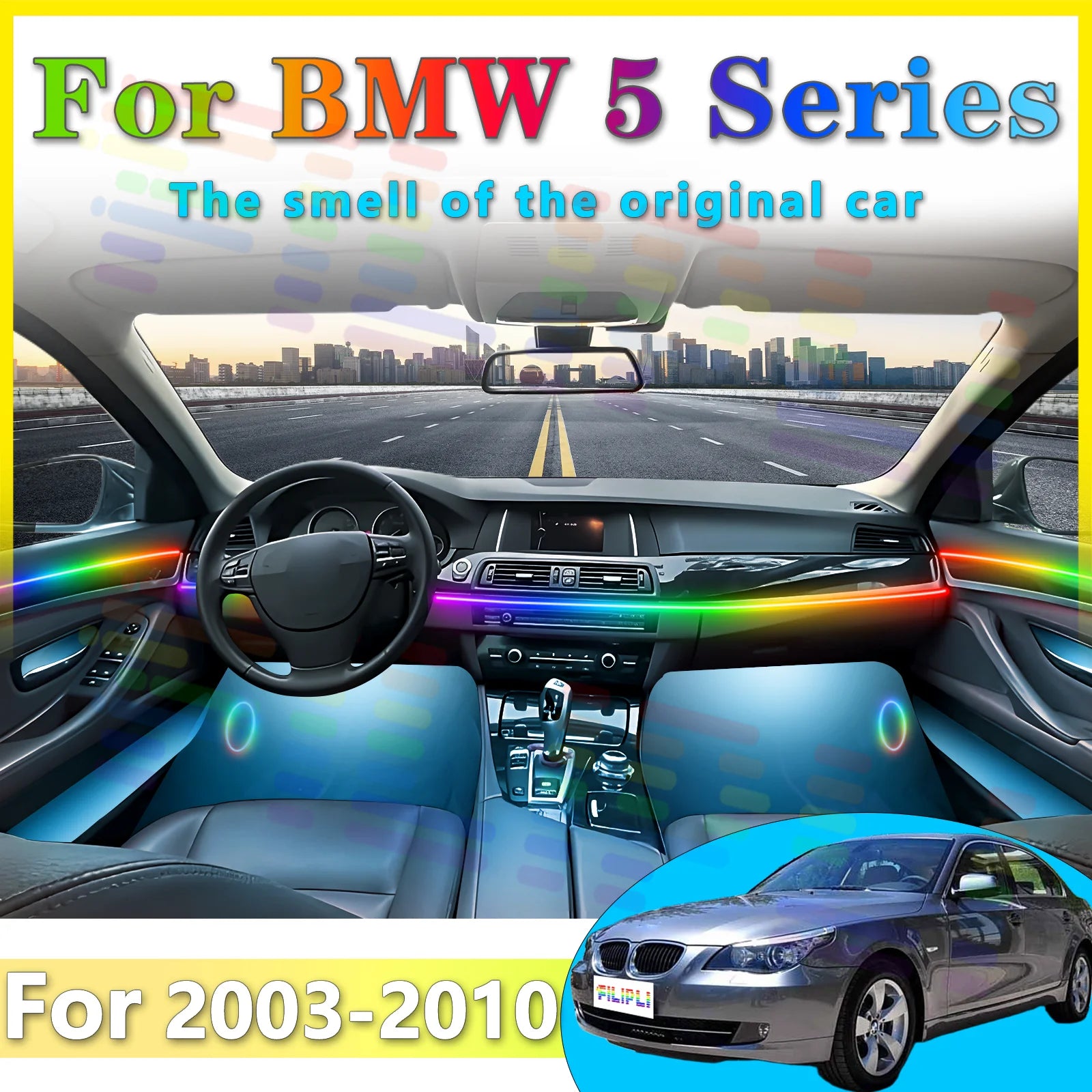 RGB - Ambient Light - for BMW E60 - Car Interior Lighting | AUTOKITSHOP