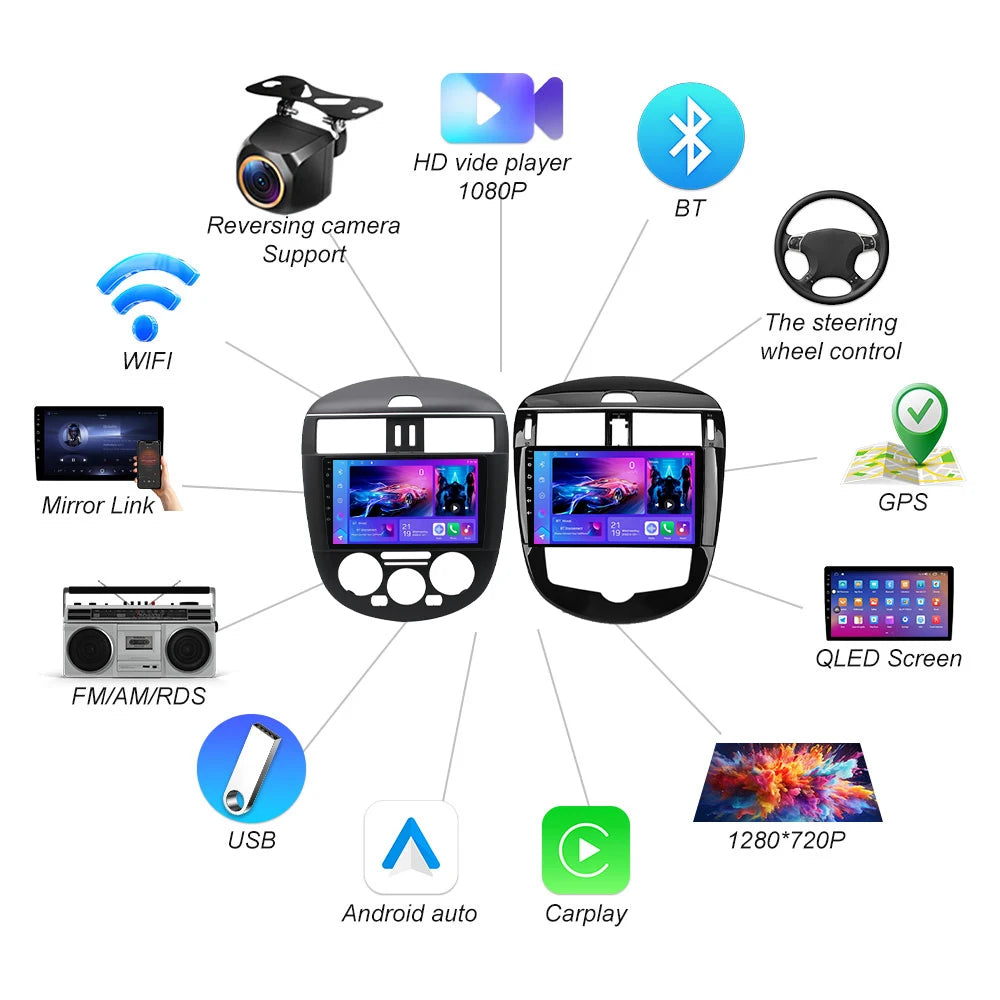 Android 16 For Nissan Pulsar C13 Hatchback 2013-2018 Car Radio Multimedia Player Gps Navig | AUTOKITSHOP