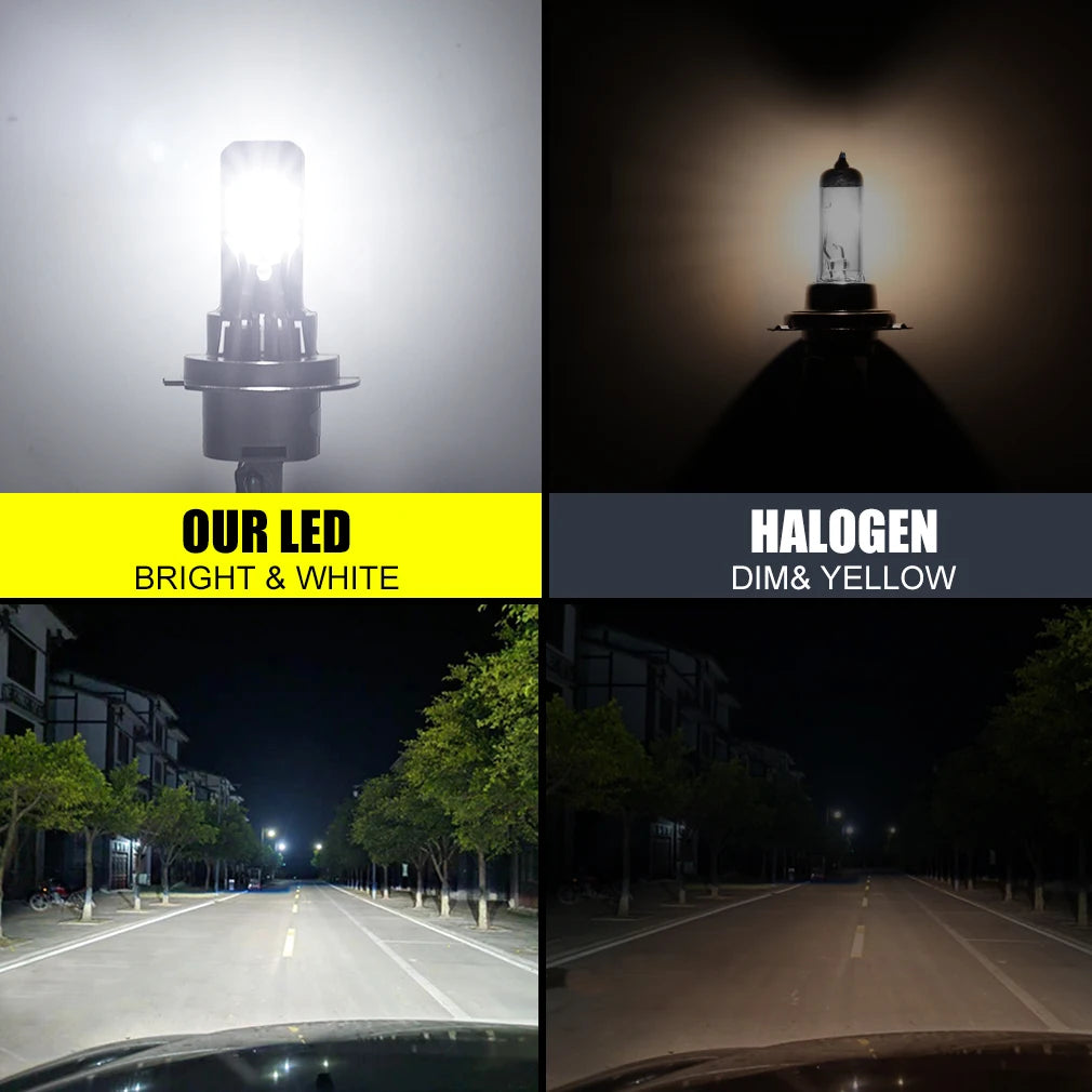 40000LM H7 LED Headlight Bulb Mini Wireless Car Headlamp CSP 130W Auto Diode Lamps H7 Turb