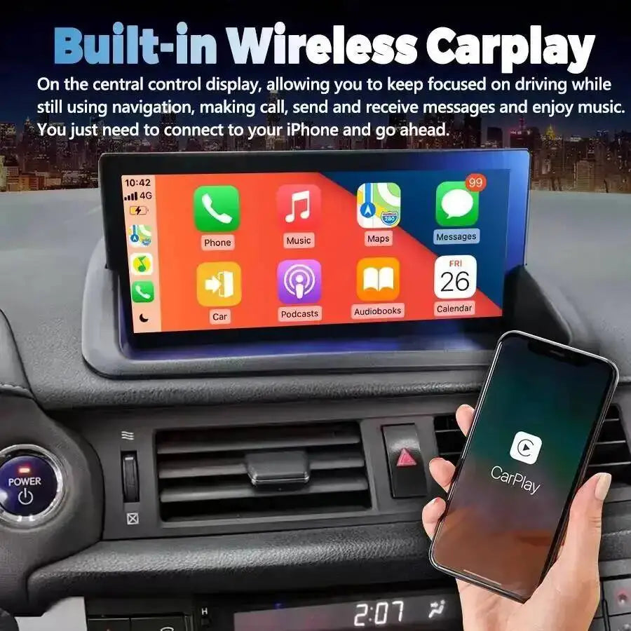 Touch screen GPS Car 10.25inch For Lexus CT200 CT200h 2011- 2019 Multimedia Auto 360 Camer | AUTOKITSHOP