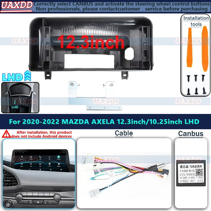 2 Din Car DVD Frame Audio Fitting Adaptor Dash Trim Kits Facia Panel 12.3inch For 2020-202
