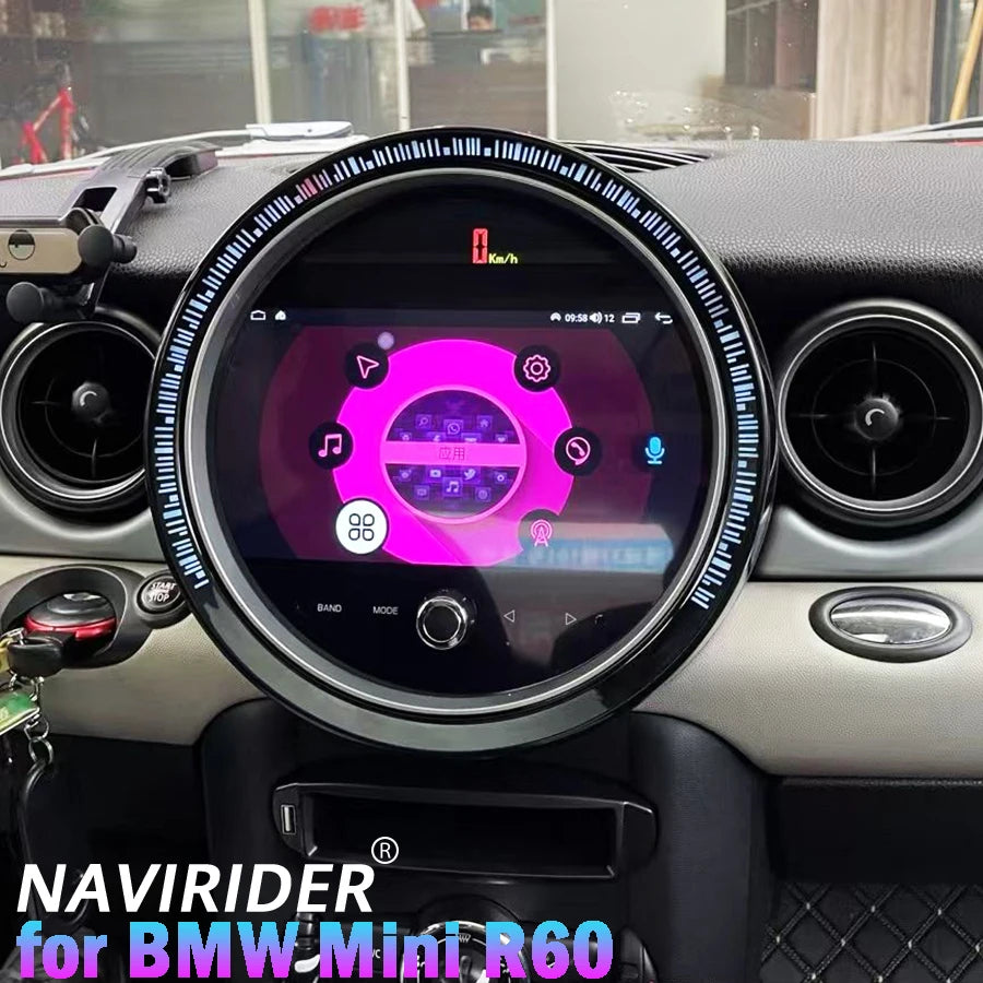 For BMW Mini Cooper R60 2011 - 2014 Stereo Navigation 9inch 8Core Android 14 Multimedia Vi
