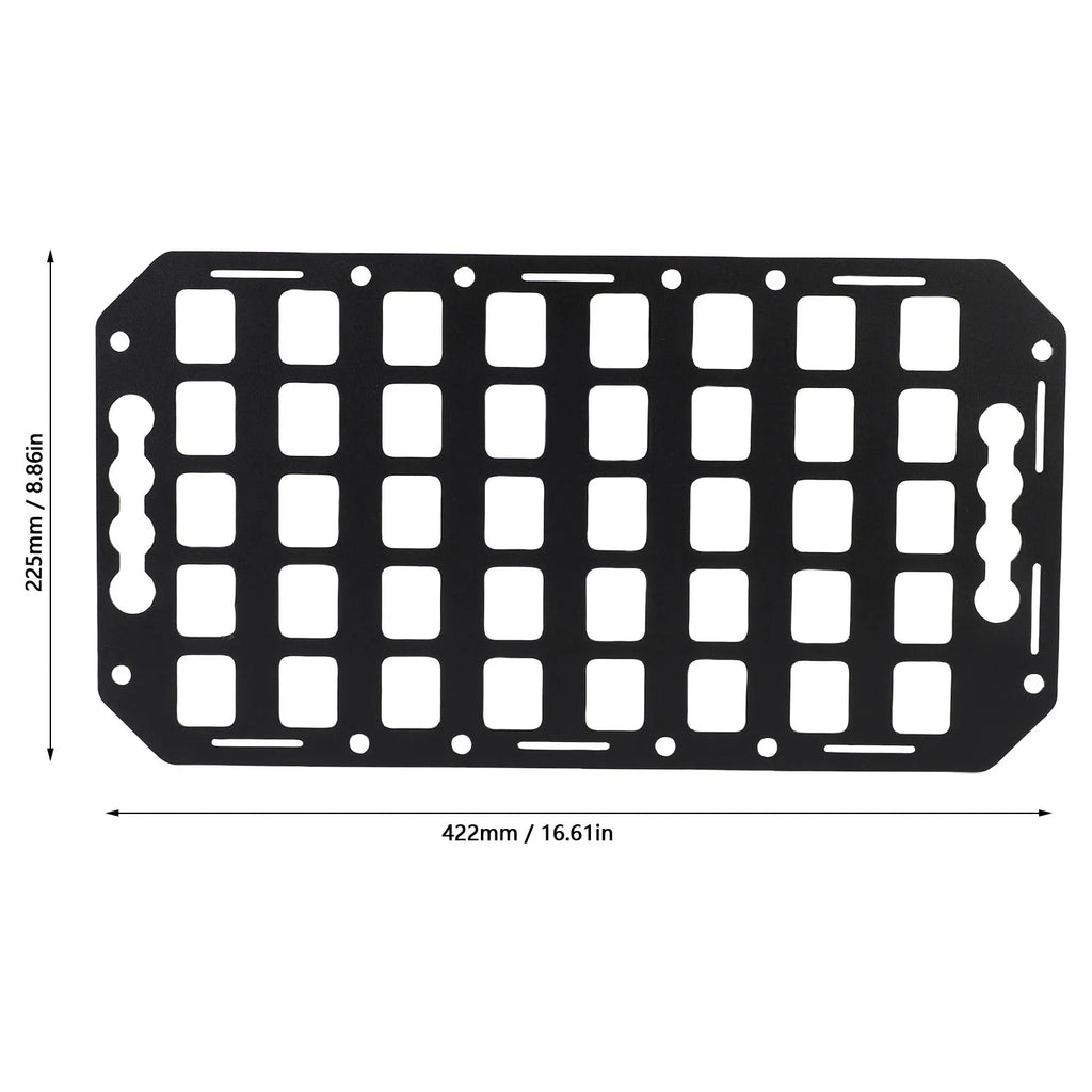 1Pc 3 Sizes Truck Bed Molle Panel Aluminium Alloy Multifunctional L Track Storage Organizer for  - Automotive LED Light