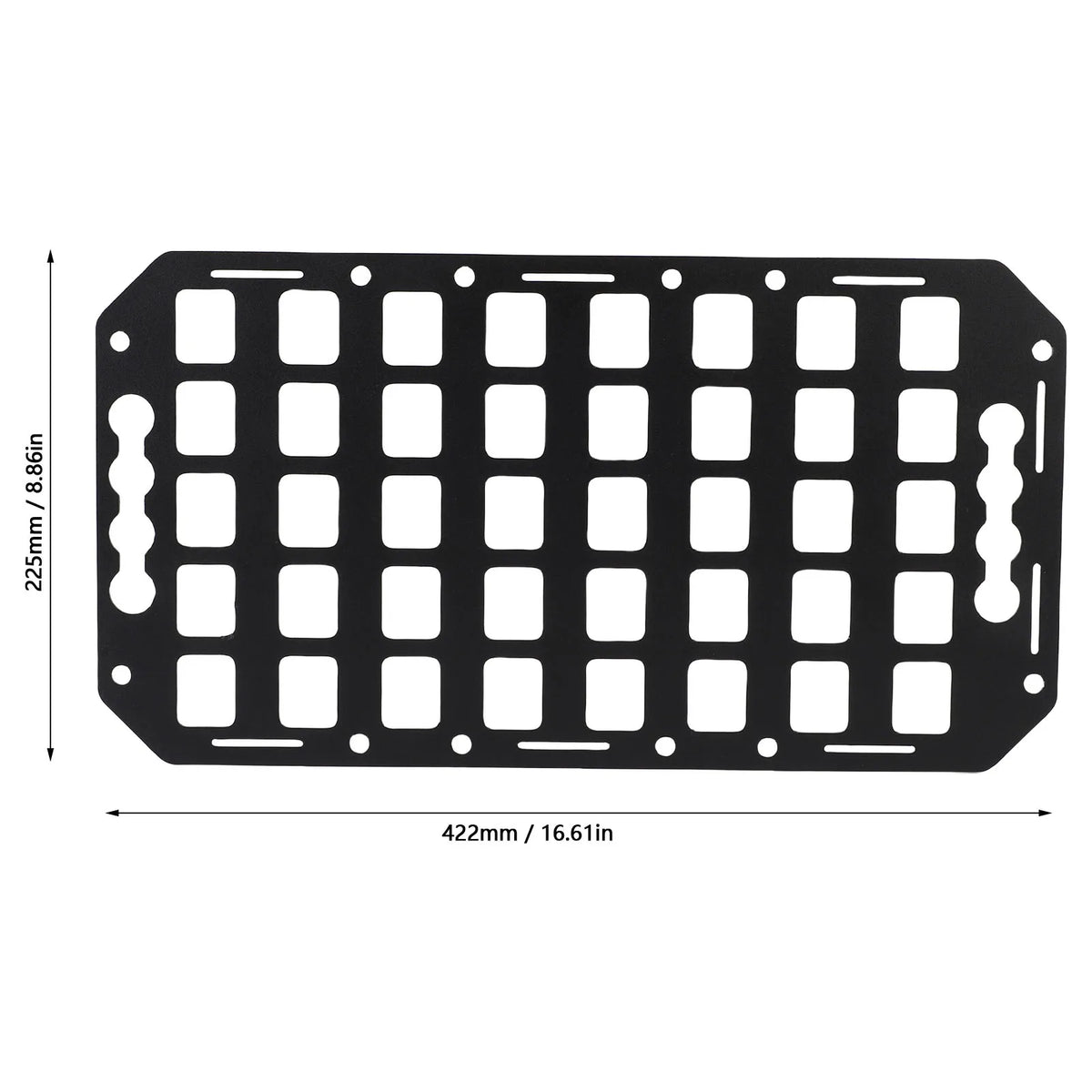 1Pc 3 Sizes Truck Bed Molle Panel Aluminium Alloy Multifunctional L Track Storage Organizer for  - Automotive LED Light