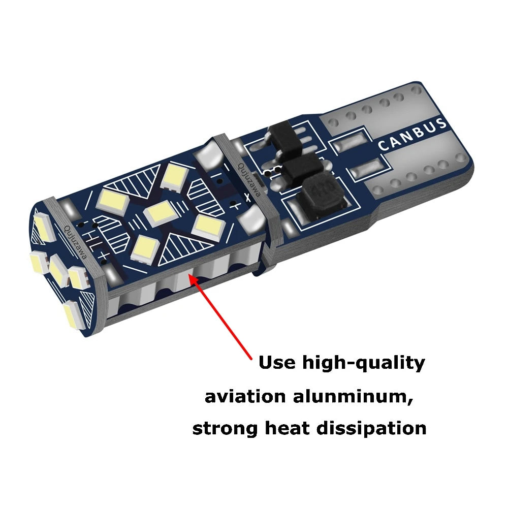 2-Piece LED Interior Light Kit for WY5W W5W T10 - Canbus Error-Free Interior Bulbs