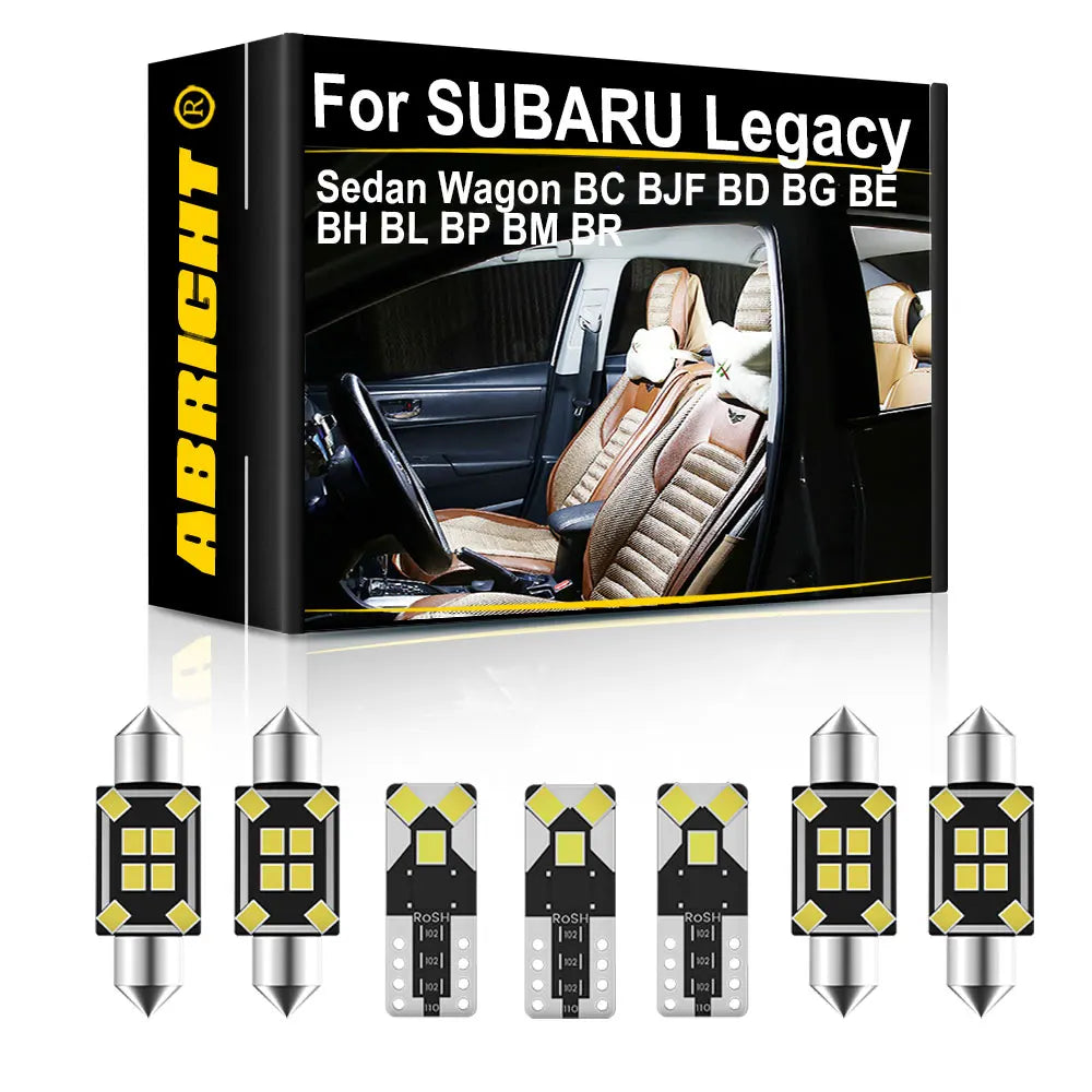 ABRIGHT Car Interior LED Light Canbus For SUBARU Legacy Sedan Wagon BC BJF BD BG BE BH BL