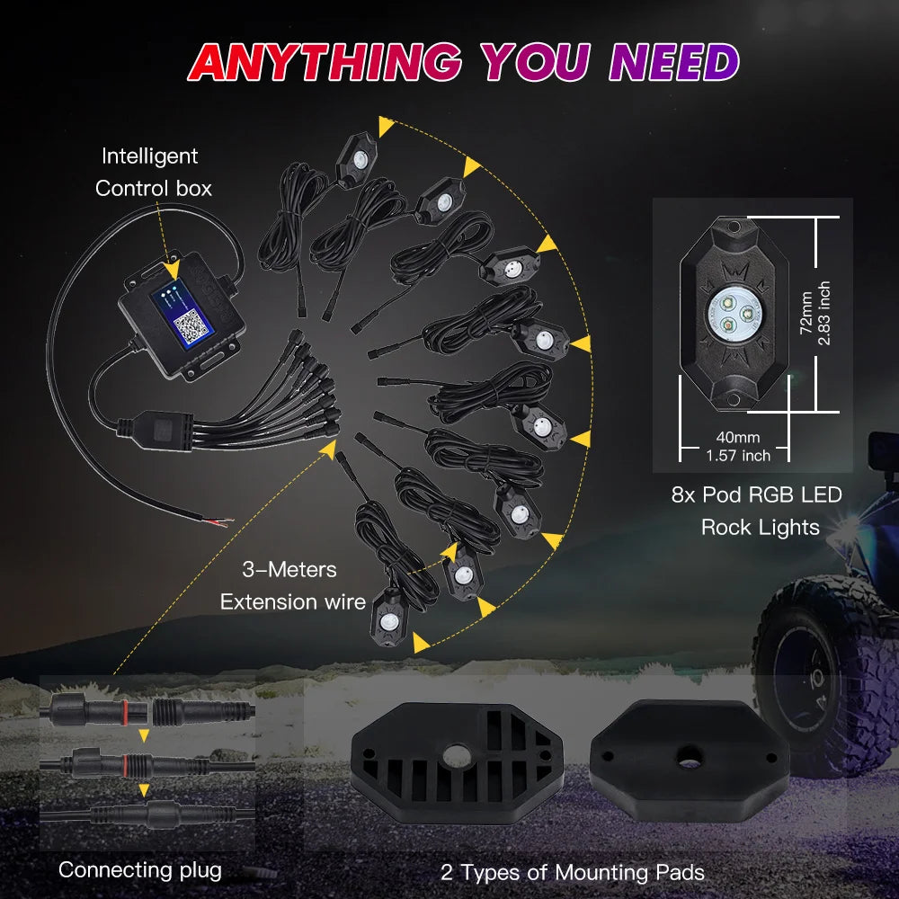 RGB - Ambient Light - for Jeep - App Control - Car Interior Lighting
