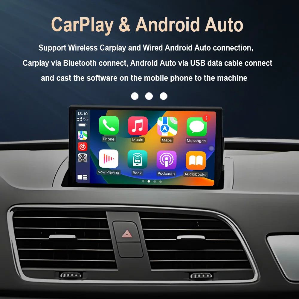 8 inch HD Touch Screen for Audi Q3 2011 - 2018 Android 14 Car Radio Video Multimedia Playe