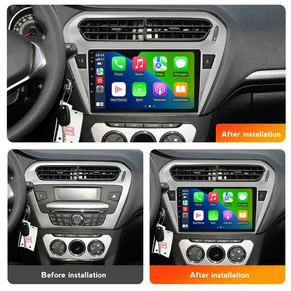Wireless Carplay Android Auto Screen Car Radio for Peugeot 301 C-Elysee CElysee 2012-2016  | AUTOKITSHOP