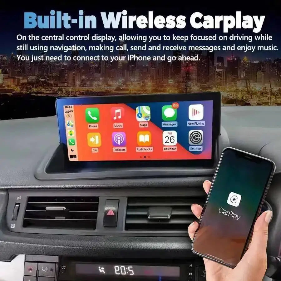 Screen For Lexus CT CT200 CT200h 2011-2019 Bluetooth Carplay Stereo Navi Multimedia Video