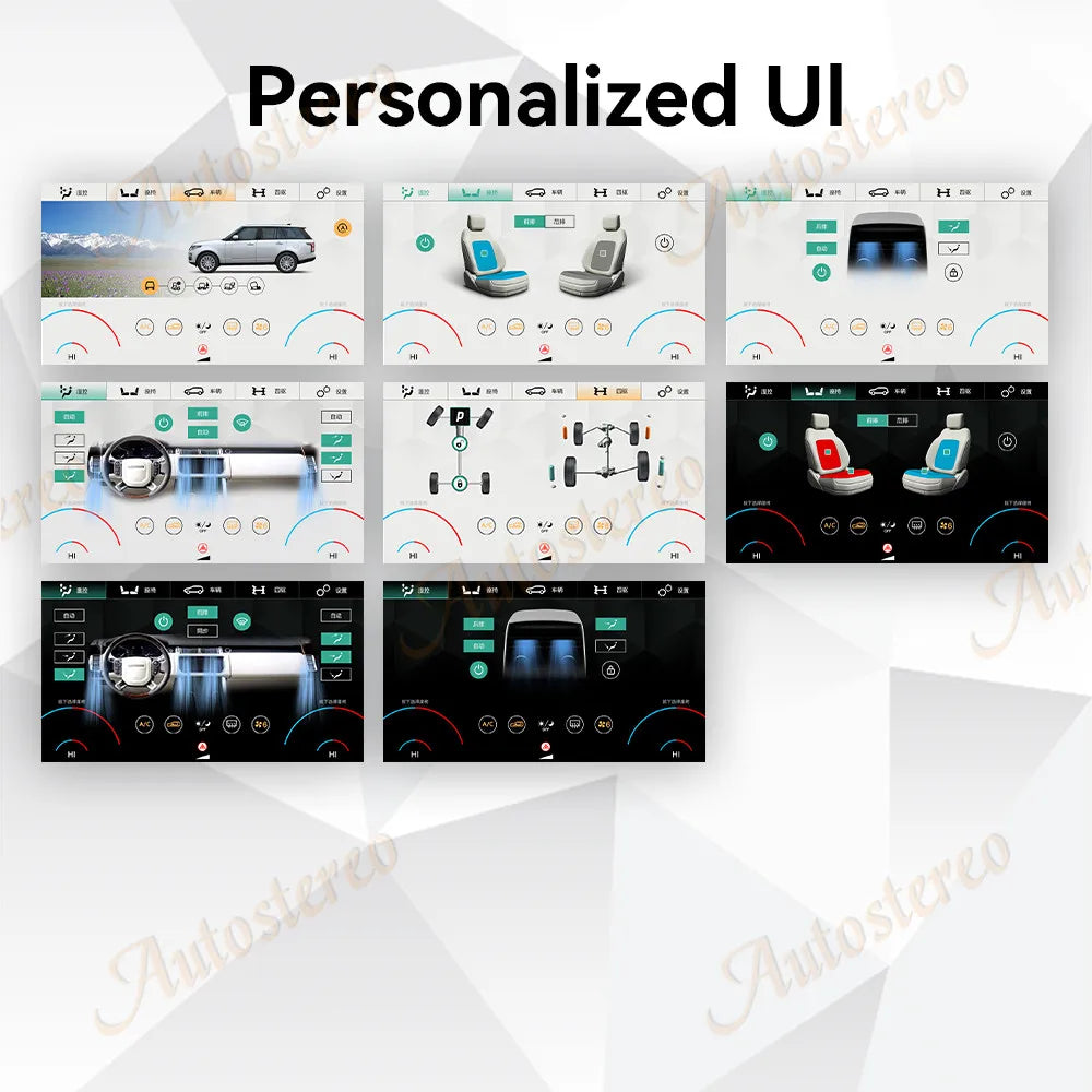Dynamic interface UI Car Digital AC Screen Climate Board For Land Rover Range Rover Sport