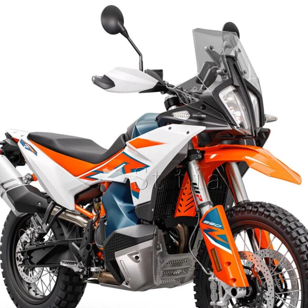 For 890 790 ADV Adventure R Rally 2023-2025 Motorcycle Acrylic Rally Windshield Wind Deflector S - Automotive LED Light