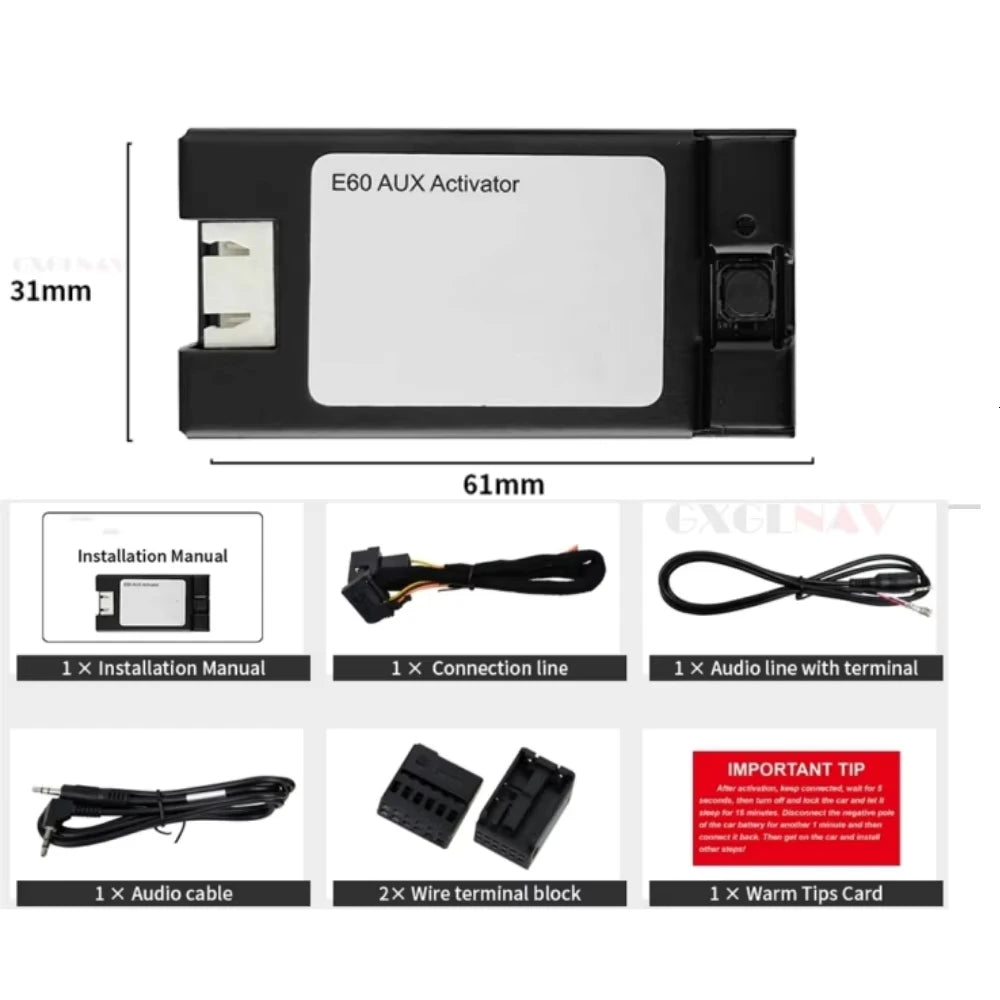 Car AUX Activator For BMW 5 Series E60 E61 E63 E64 CCC 2006 2007 2008 2009 2010 Fit For Or