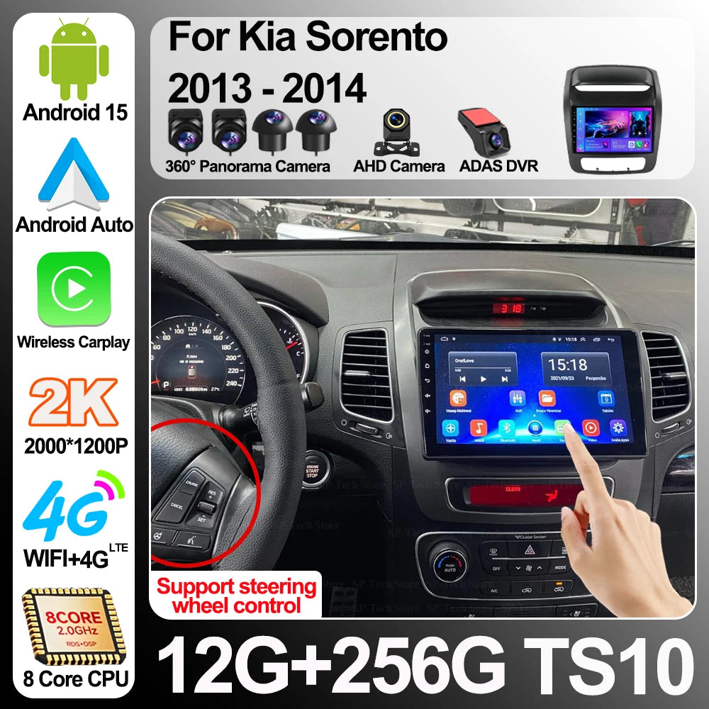 Android 16 For Kia Sorento 2013-2014 Car Radio Gps Android Stereo Player 2din Head Unit Na | AUTOKITSHOP