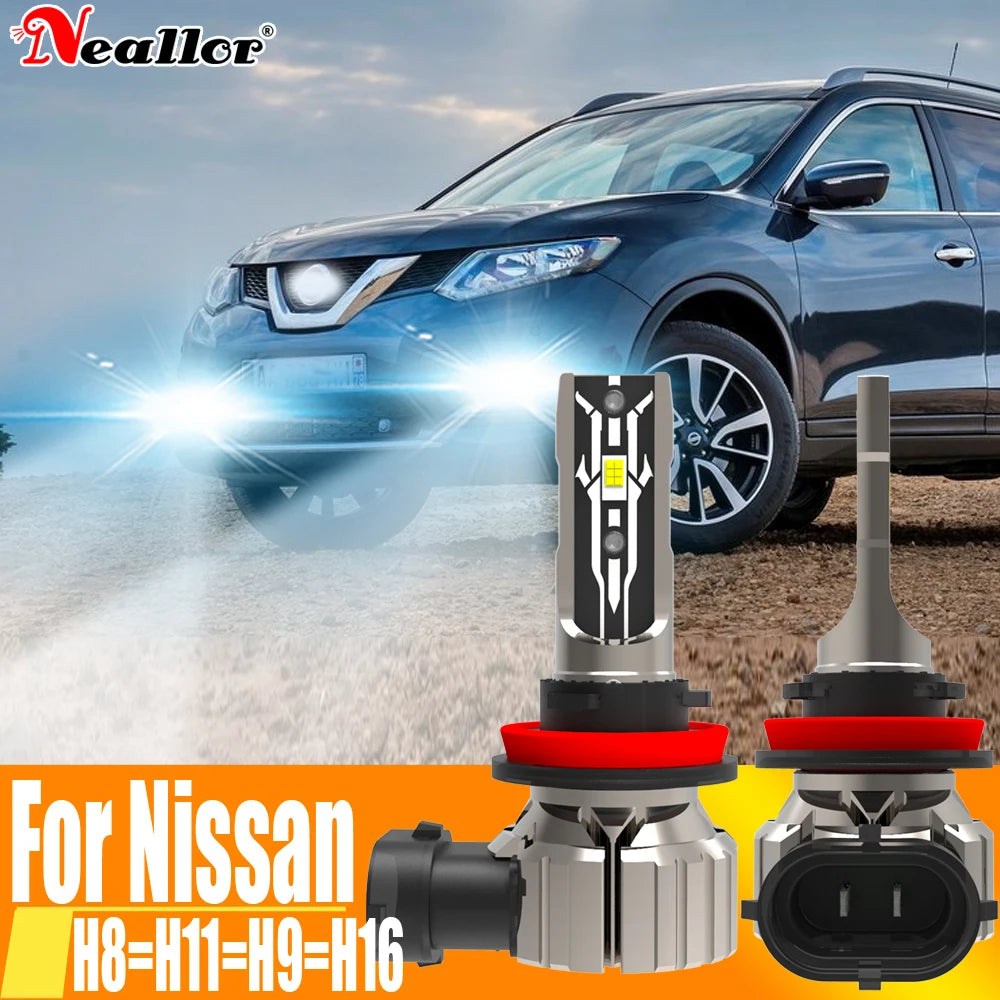 2x H11 H8 Led Fog Light Headlight Canbus H16 H9 Car Bulb Driving Running Lamp 12v 55w For